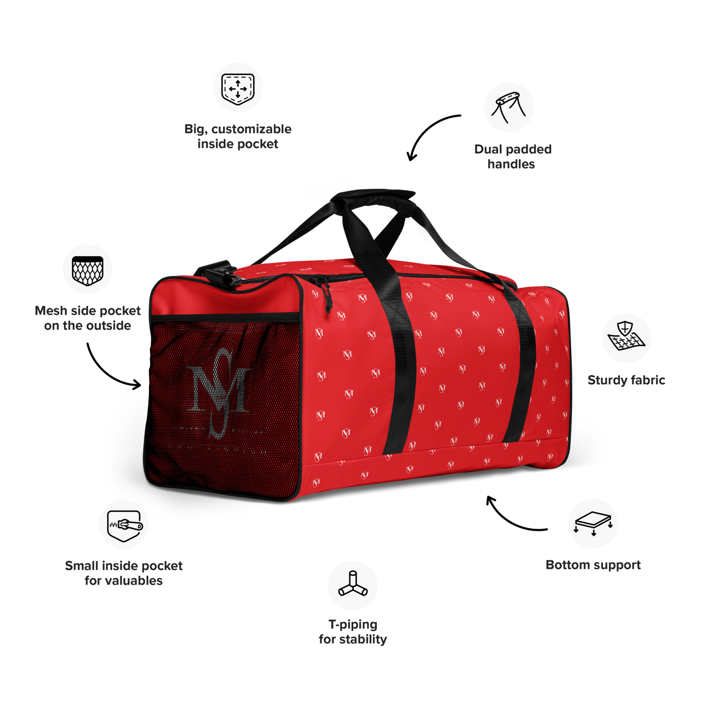 MS Logo MicroPrint Duffle Bag