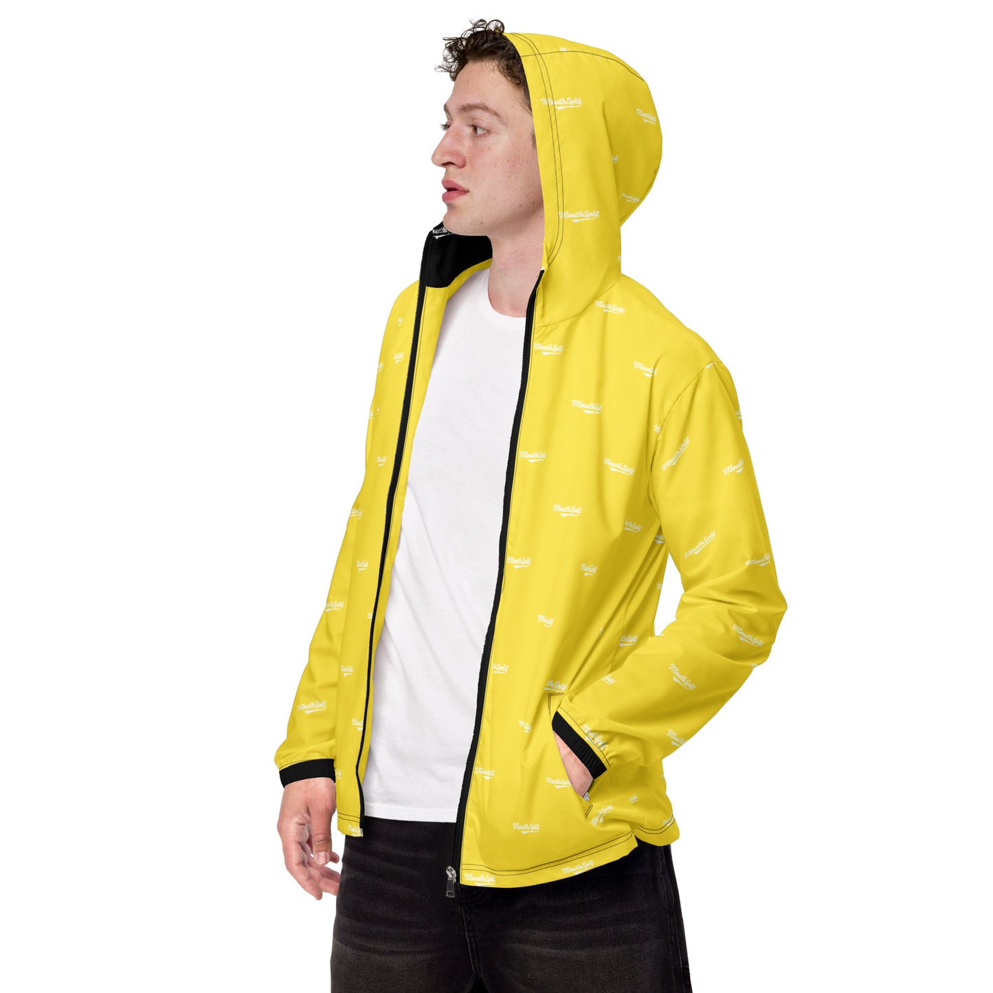 MouthSplit Logo Print Full Zip Windbreaker
