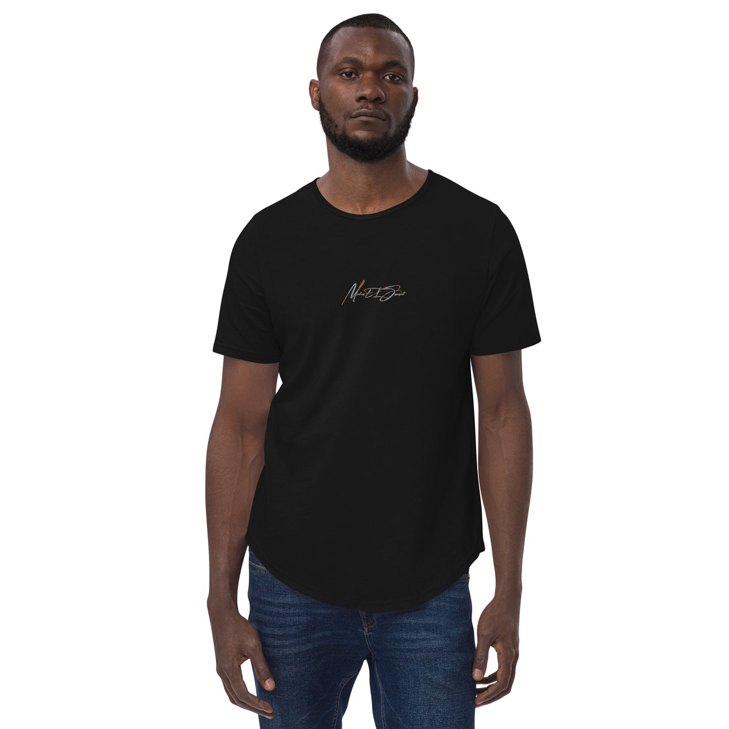 MS Script Curved Hem Tee