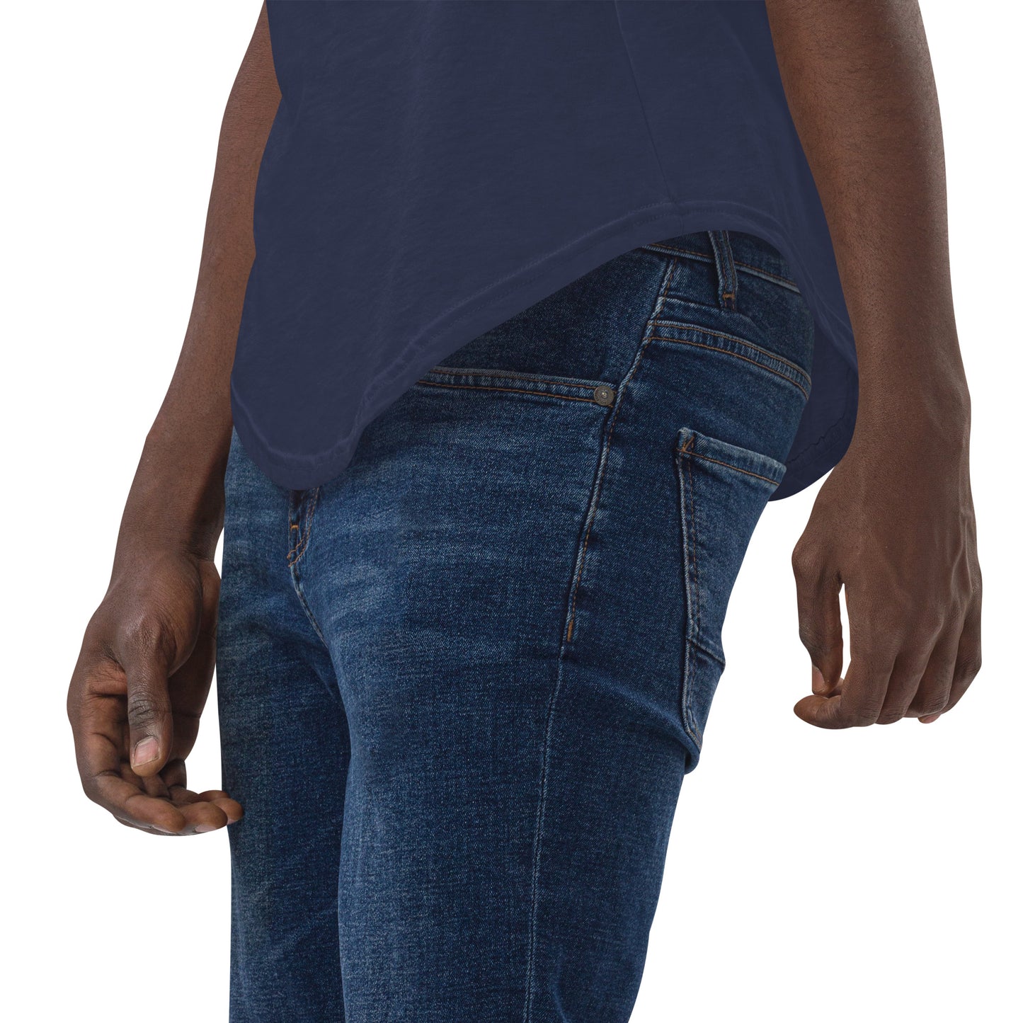 MS Script Curved Hem Tee