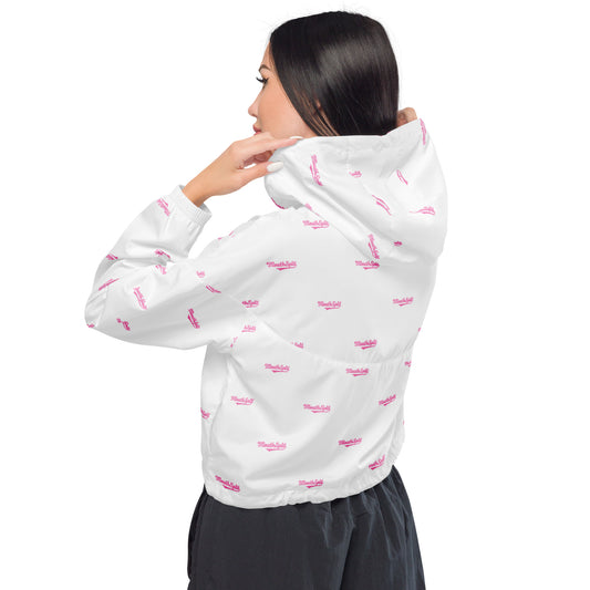 MouthSplit Print Cropped Windbreaker