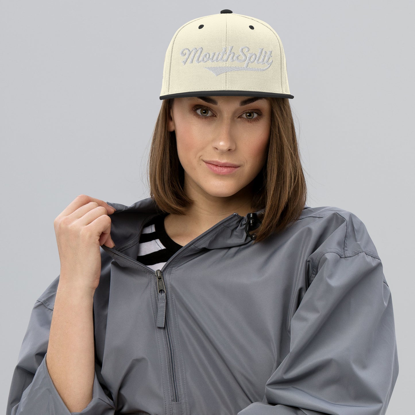 MouthSplit Cursive Snapback Hat