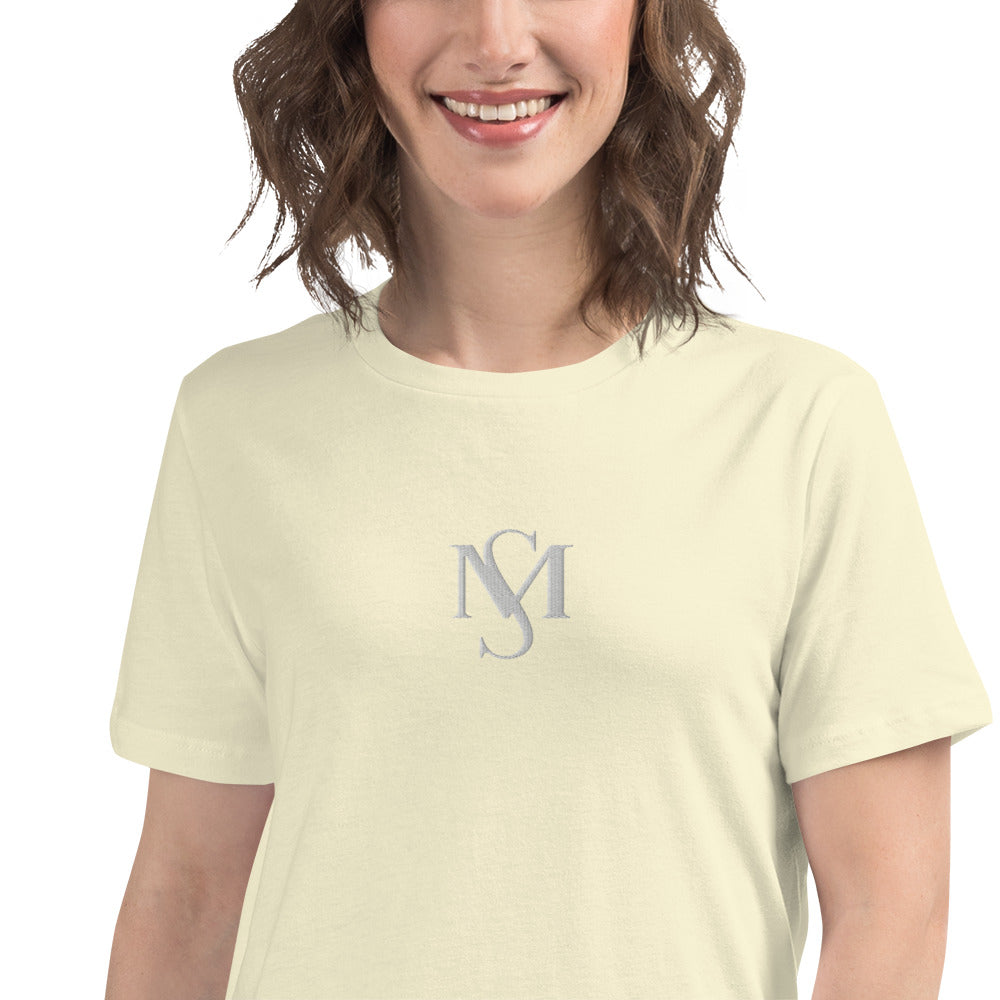 MS Embroidered Women's Relaxed Tee