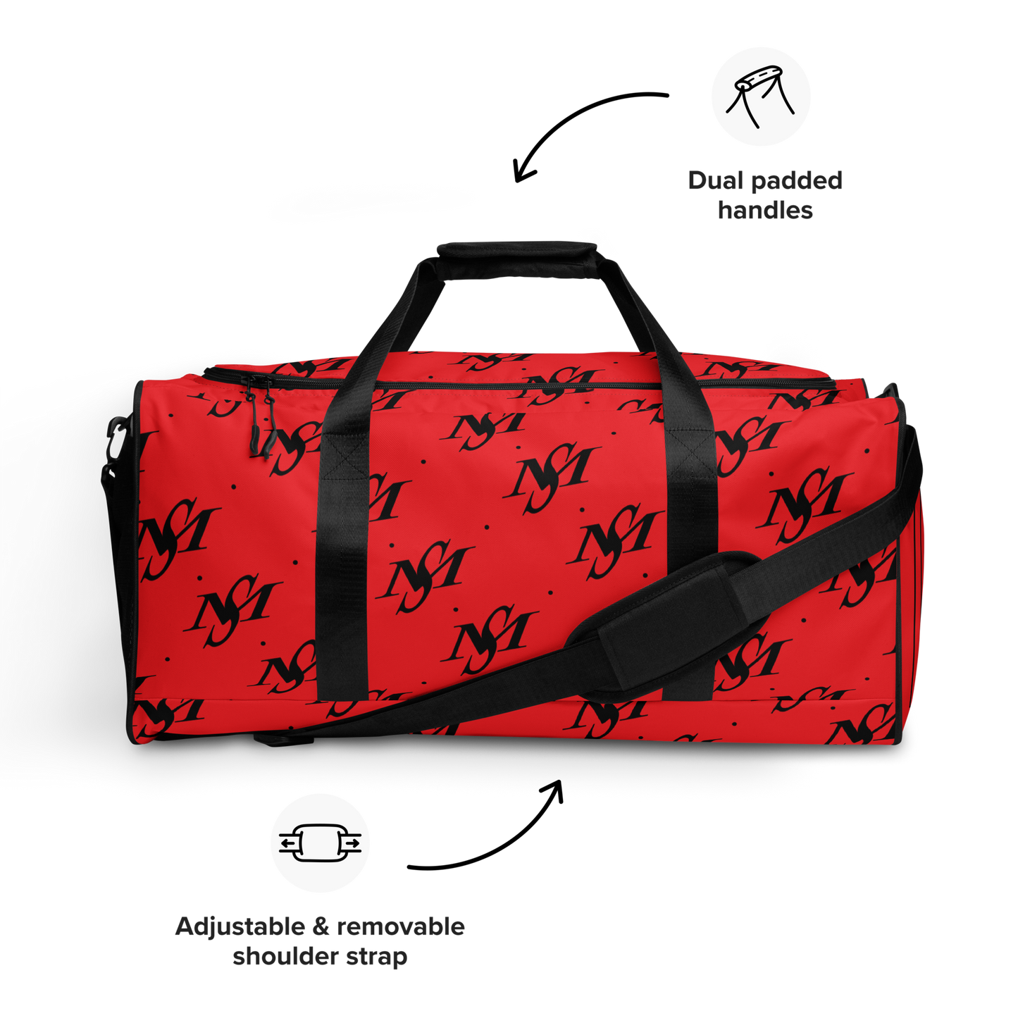 MS Logo Print Duffle Bag