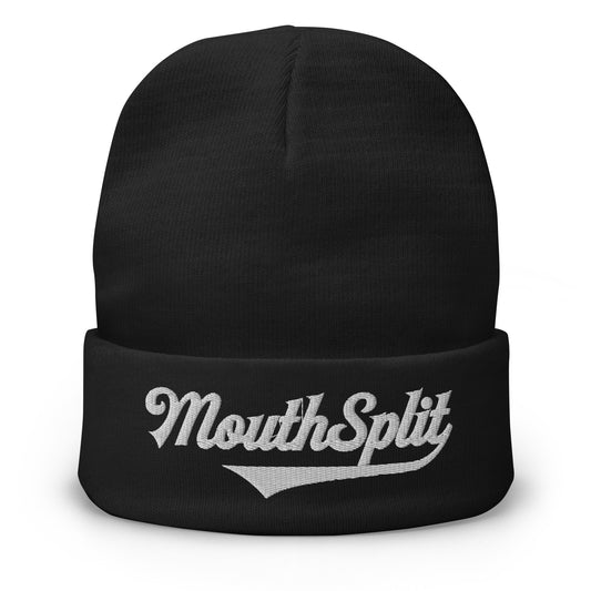 MouthSplit Cursive Embroidered Beanie