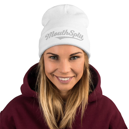 MouthSplit Cursive Embroidered Beanie