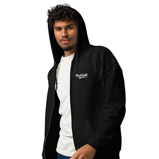 MouthSplit Embroidered Full Zip Hoodie
