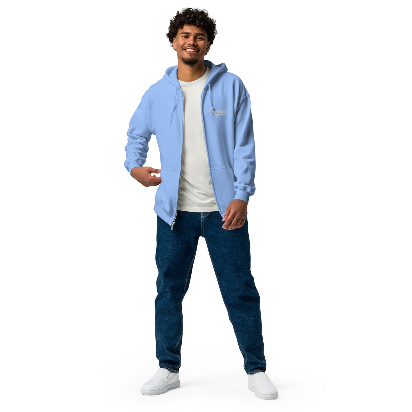MouthSplit Embroidered Full Zip Hoodie