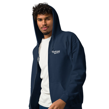 MouthSplit Embroidered Full Zip Hoodie