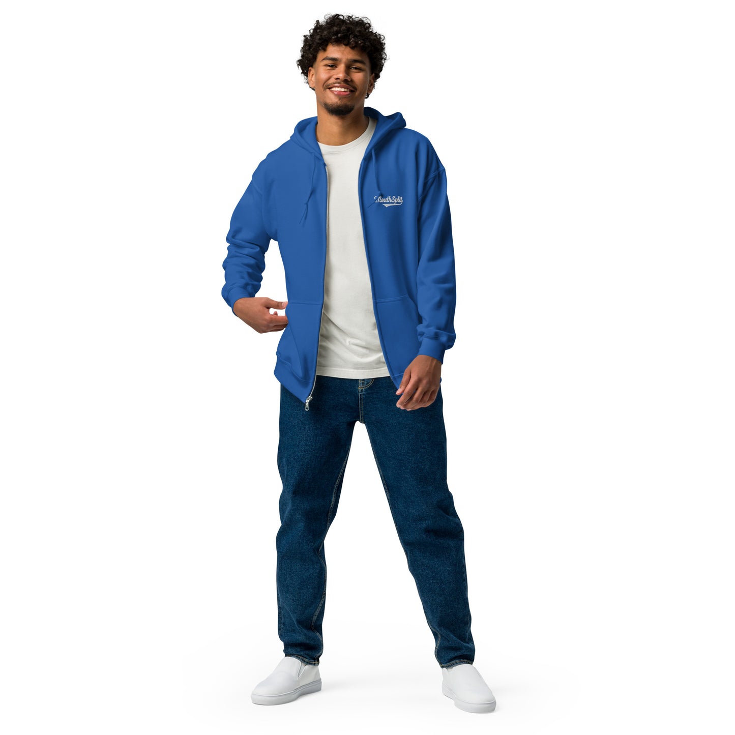 MouthSplit Embroidered Full Zip Hoodie
