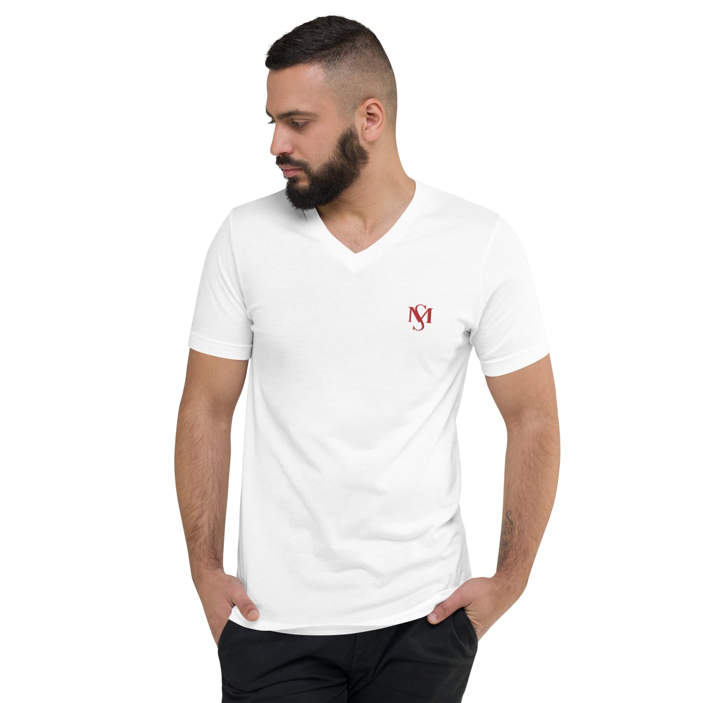 MS Logo Short Sleeve V-Neck Tee