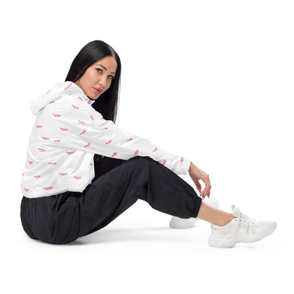 MouthSplit Print Cropped Windbreaker
