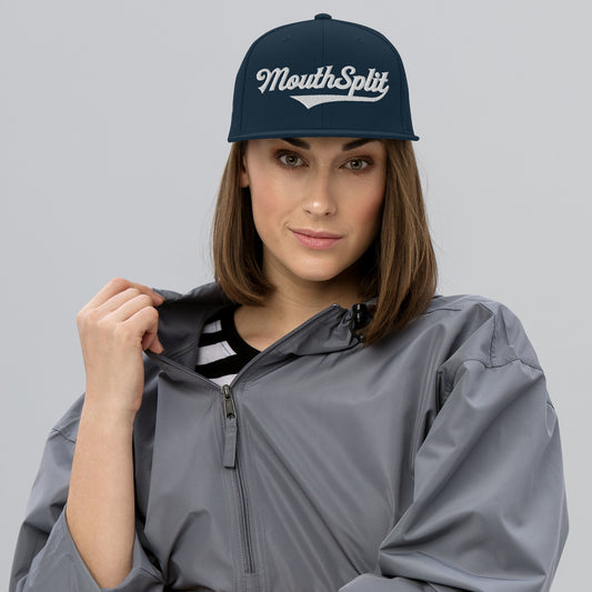 MouthSplit Cursive Snapback Hat